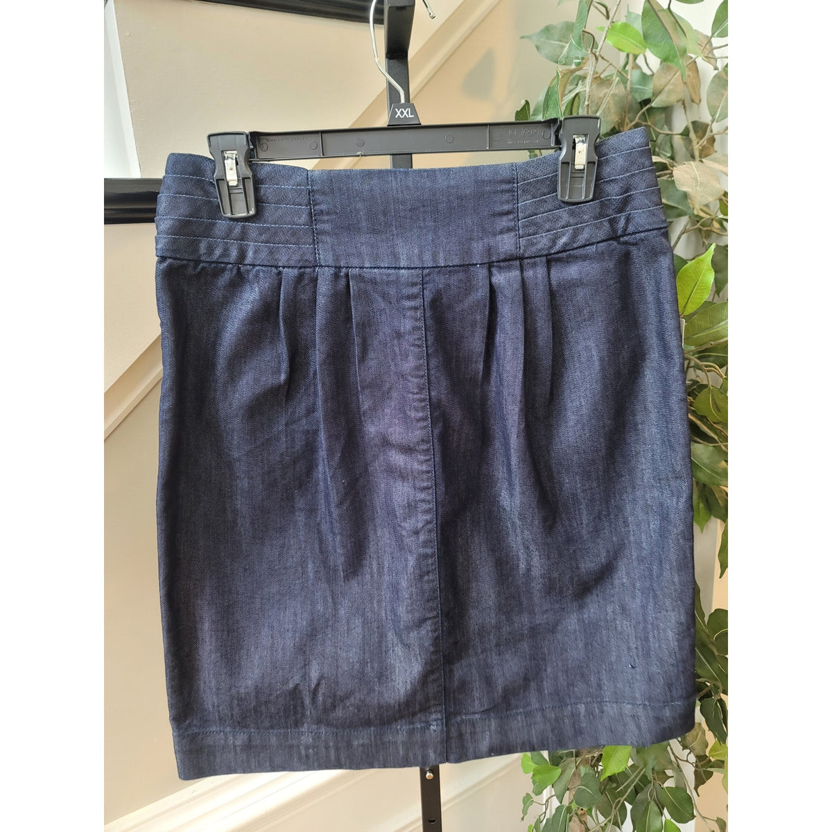 Pilcro & The Letterpress No 08 Mini Skirt Women's Size 8 Blue Denim Pleated