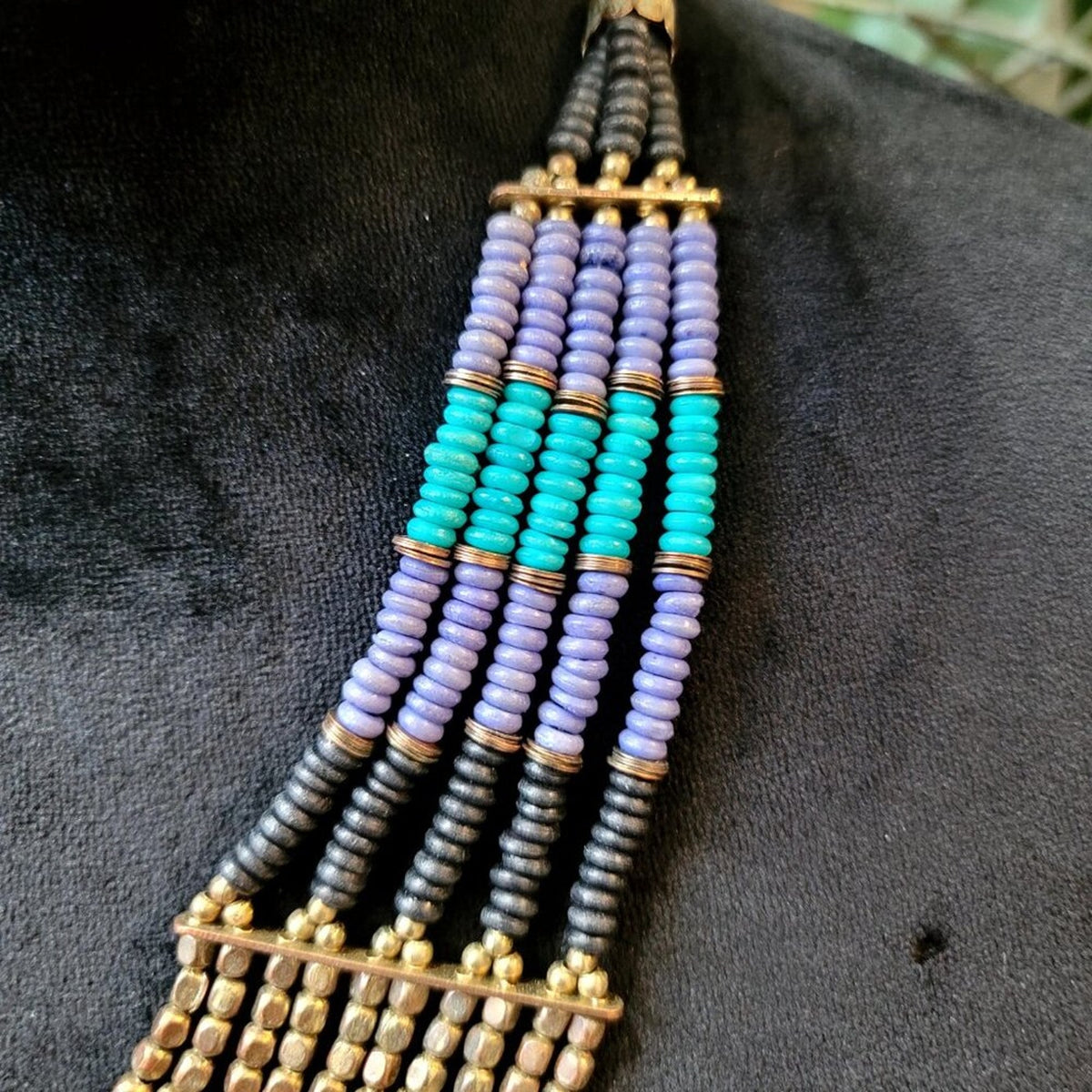 Womens Multicolor Multiple Layer Beaded Necklace Jewelry with Lobster Clasp