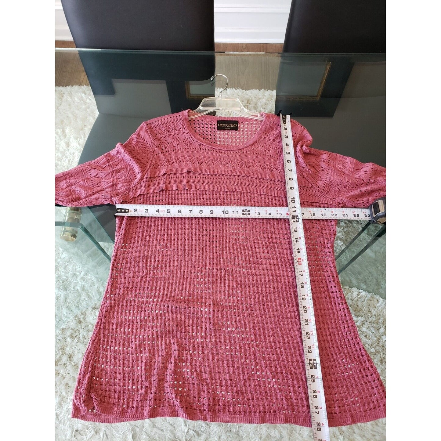 Absolutely Creative Worldwide Women's Pink Crew Neck Long Sleeve Sweater Size XL