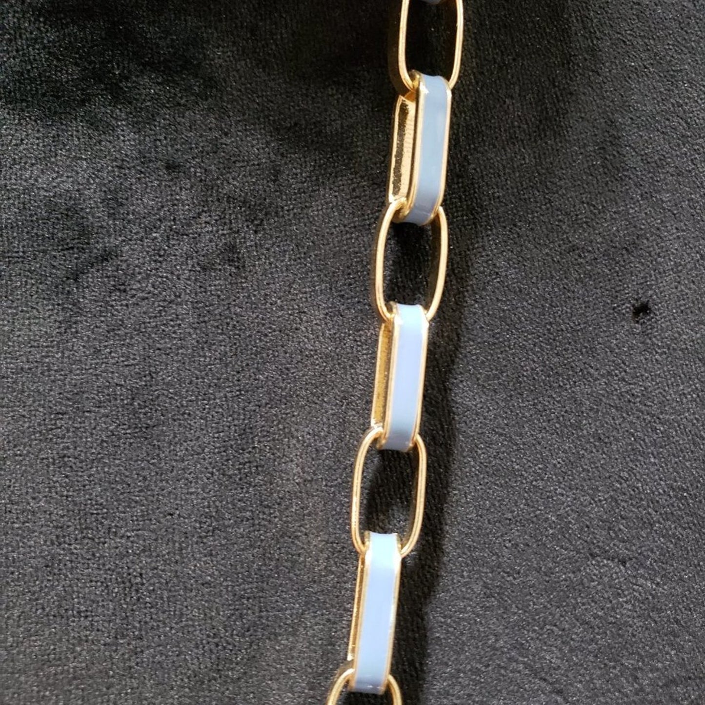 NY Womens Fashion Gold Round Link Long Collar Necklace with Lobster Clasp