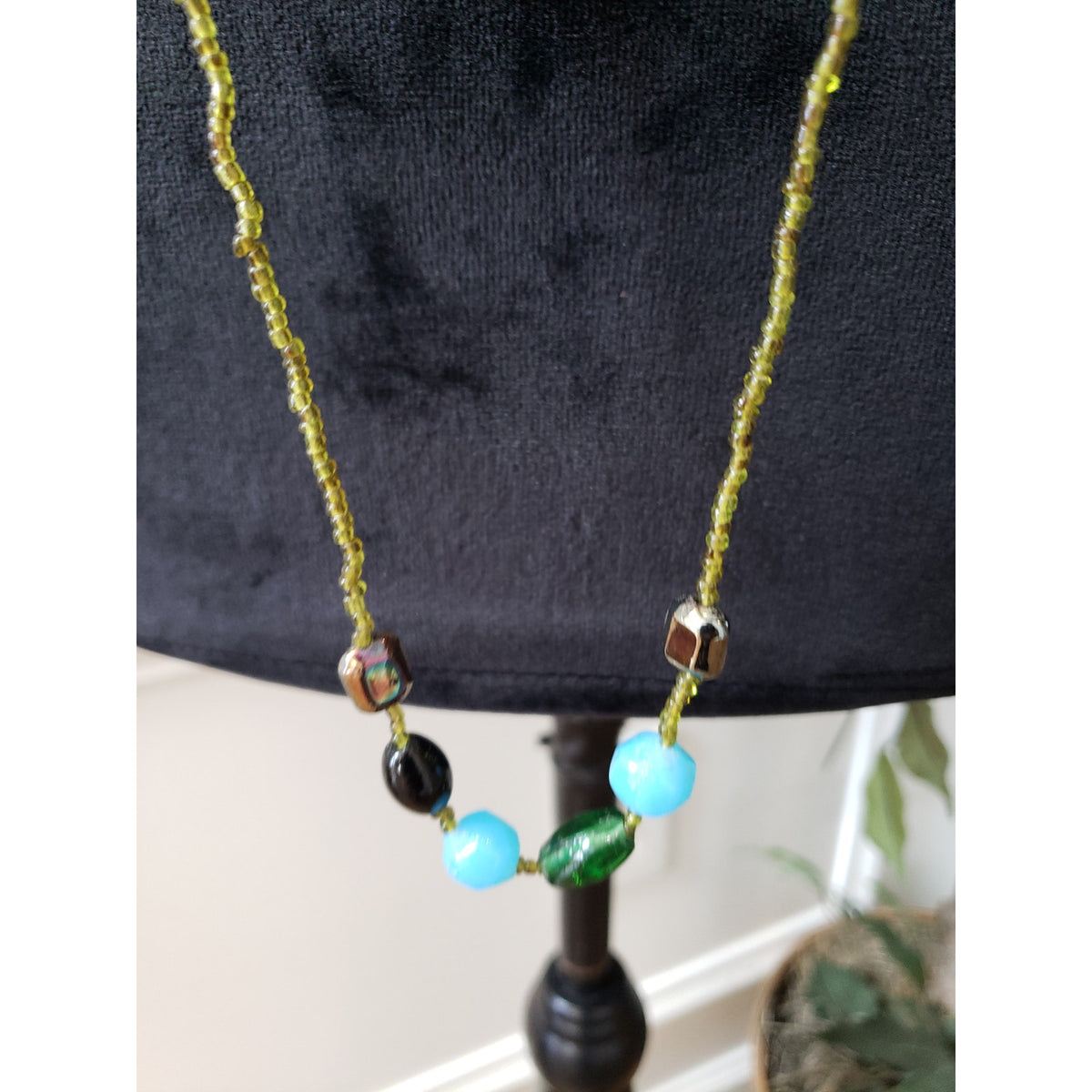 Womens Fashion Wear 2 Strand Colorful Glass Beaded Long Necklace Costume Jewelry