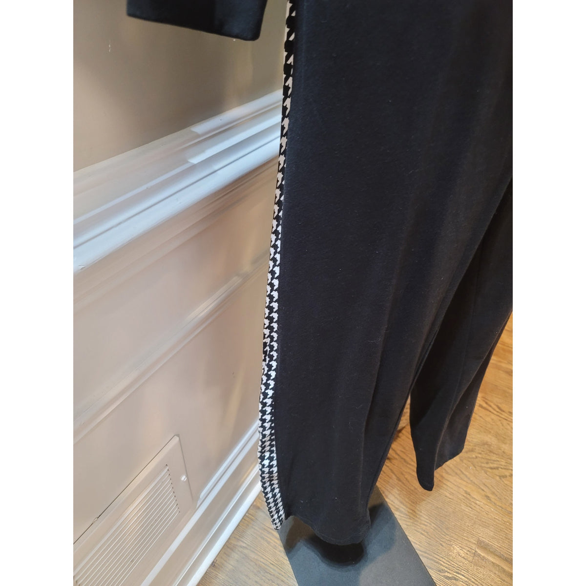 Anthony Richards tracksuit Set Womens Medium Black/White Houndstooth Full Zipper