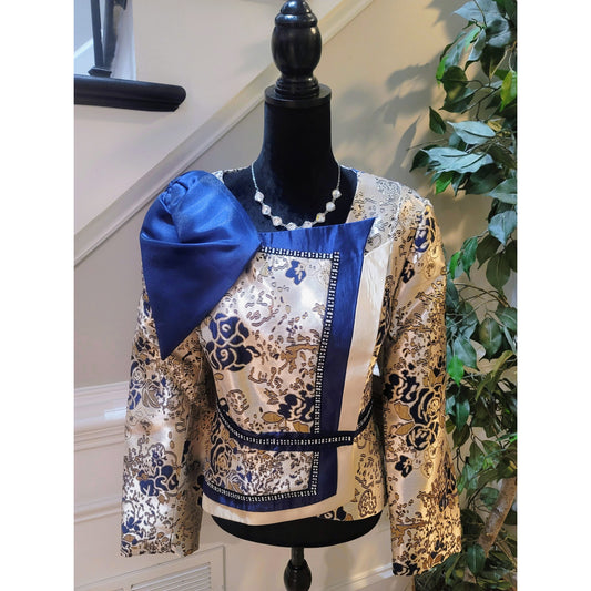 Especially Yours Dressy Jacket Women's Size 18 Multicolor Rhinestone Fully Lined