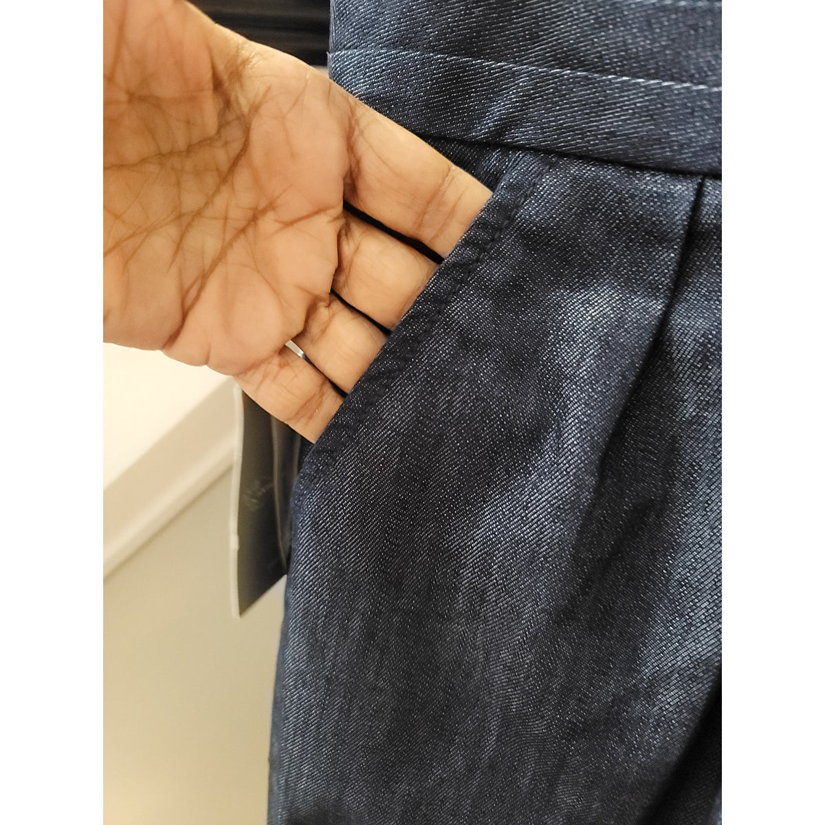 Pilcro & The Letterpress No 08 Mini Skirt Women's Size 8 Blue Denim Pleated
