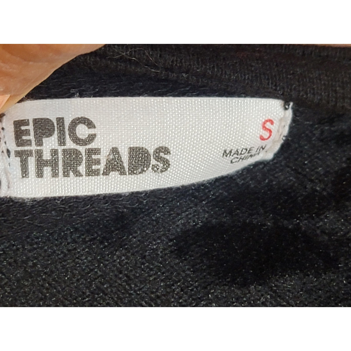 Epic Threads Pullover Sweater Women Small Black Polka Dot Pleated Hem 3/4 Sleeve