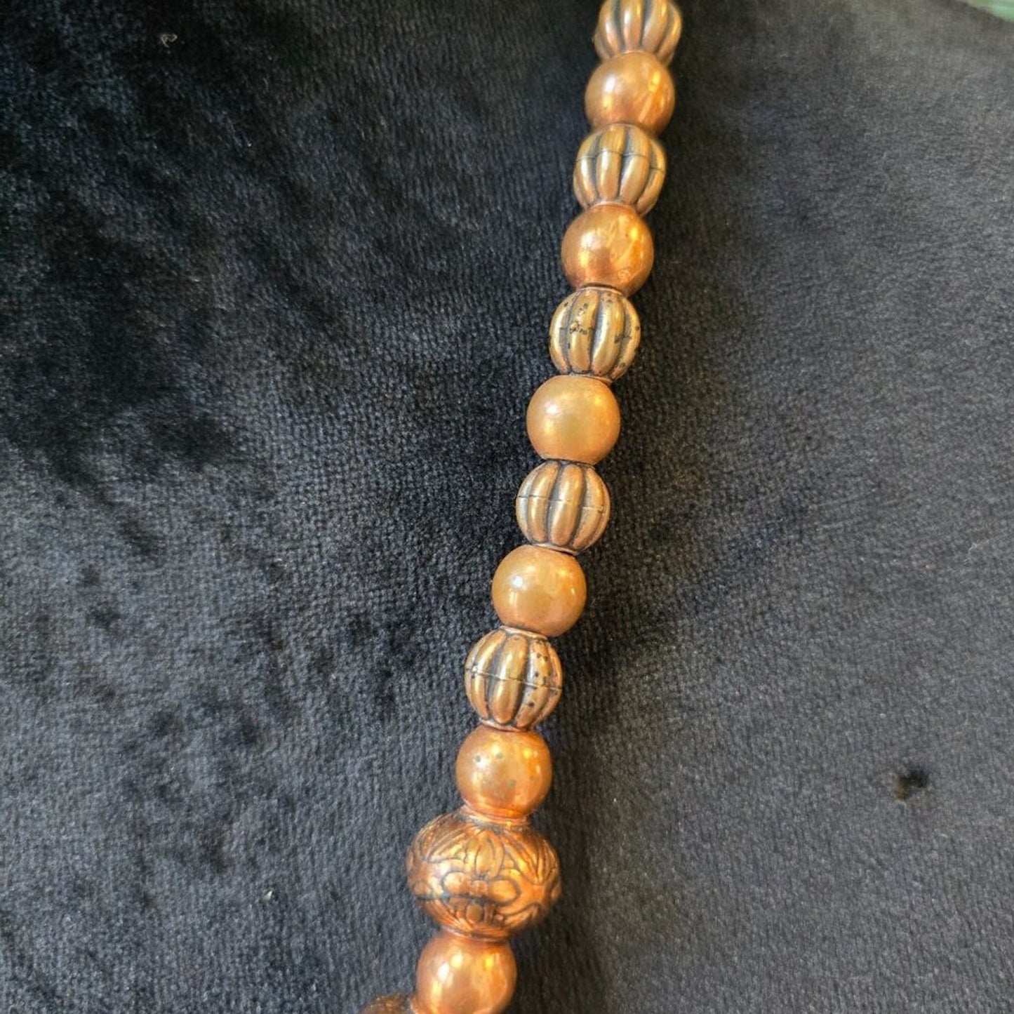 Women Wood Beaded Chinese Natural Hetian Jade Jewels Necklace with Lobster Clasp