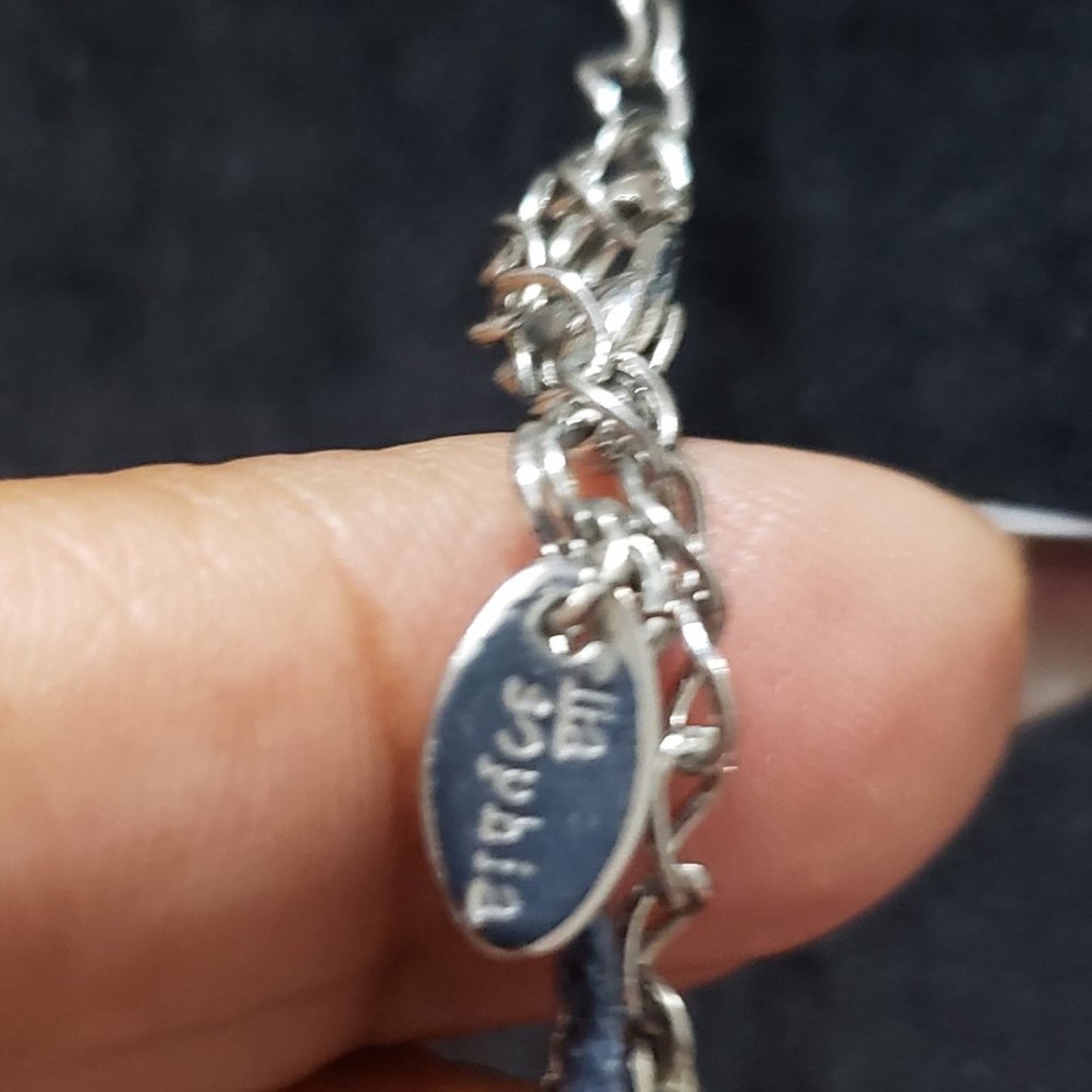 Lia Sophia Silver Tone Blue Bead Stone Bohemian Long Necklace with Lobster Clasp