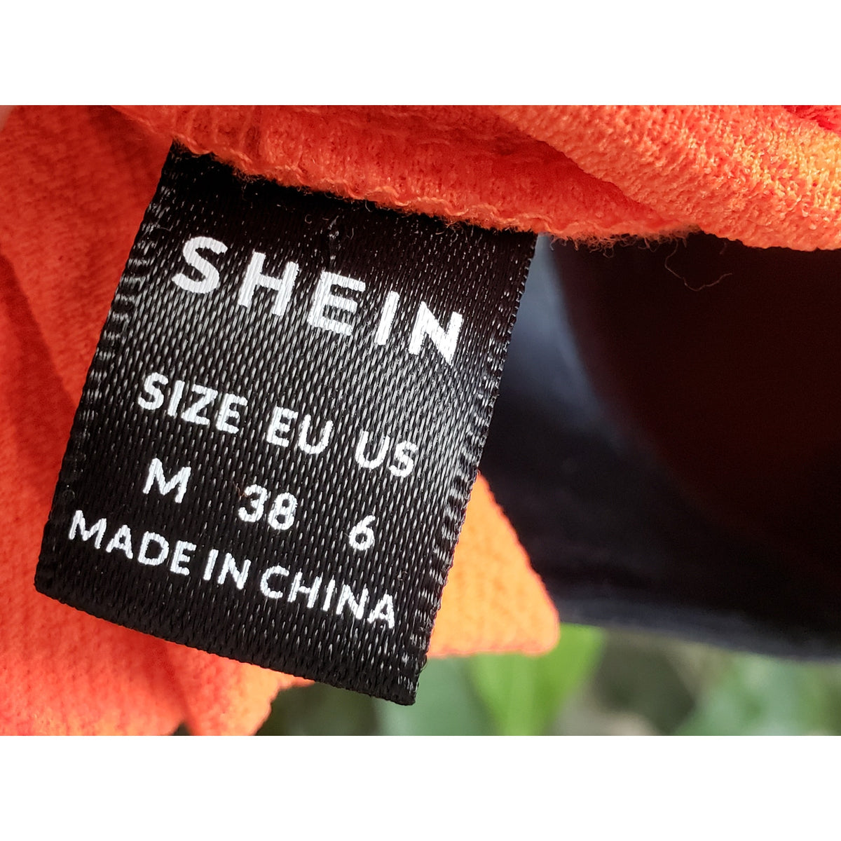 SHEIN Bodycon Dress Women's Medium Orange Long Fringe Sleeve Mock Neck Pullover