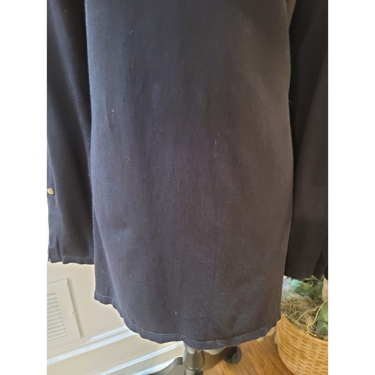 Alfani Sweater Women's Size 2X Black Long Sleeve Pullover with Button Detail