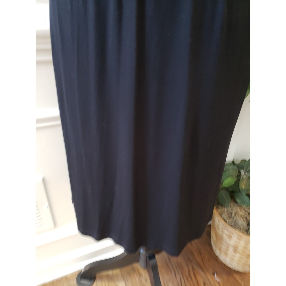 Spense Sheath Dress Women Medium Black Lace Trim V Neck Short Sleeve Cinch Waist