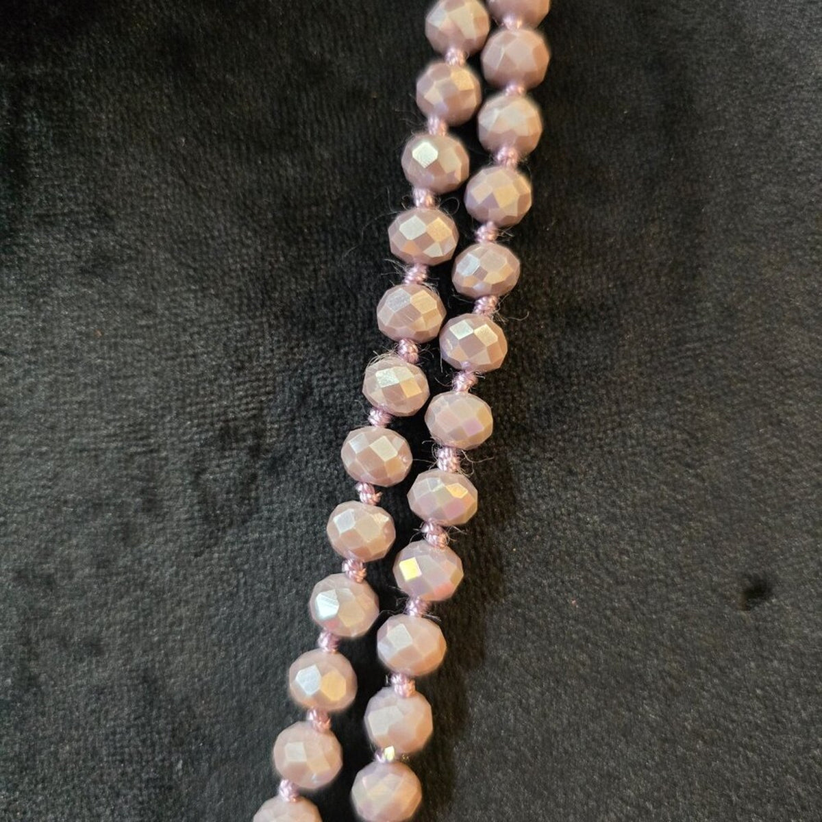 Womens Fashion Purple Single Strand Acrylic Beaded Layer Necklace Jewelry