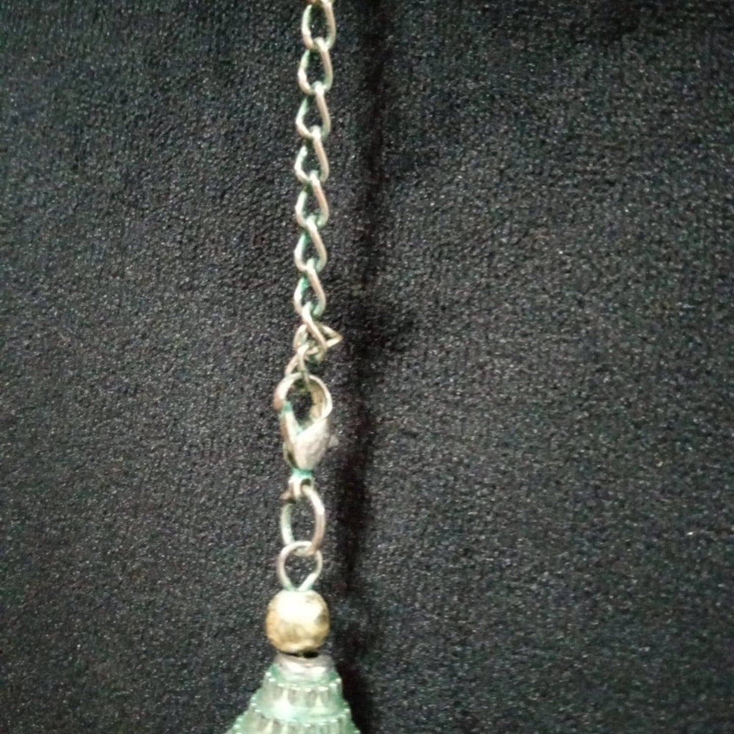 Women Fashion Boho Style Multistrand Green Color Beaded Long Necklace w/ Lobste