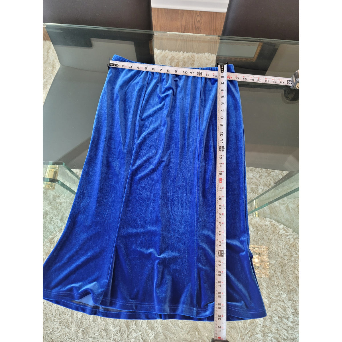 Esy Studio EY Skirt Suit Womens Large Royal Blue Cold Shoulder Flattering Peplum