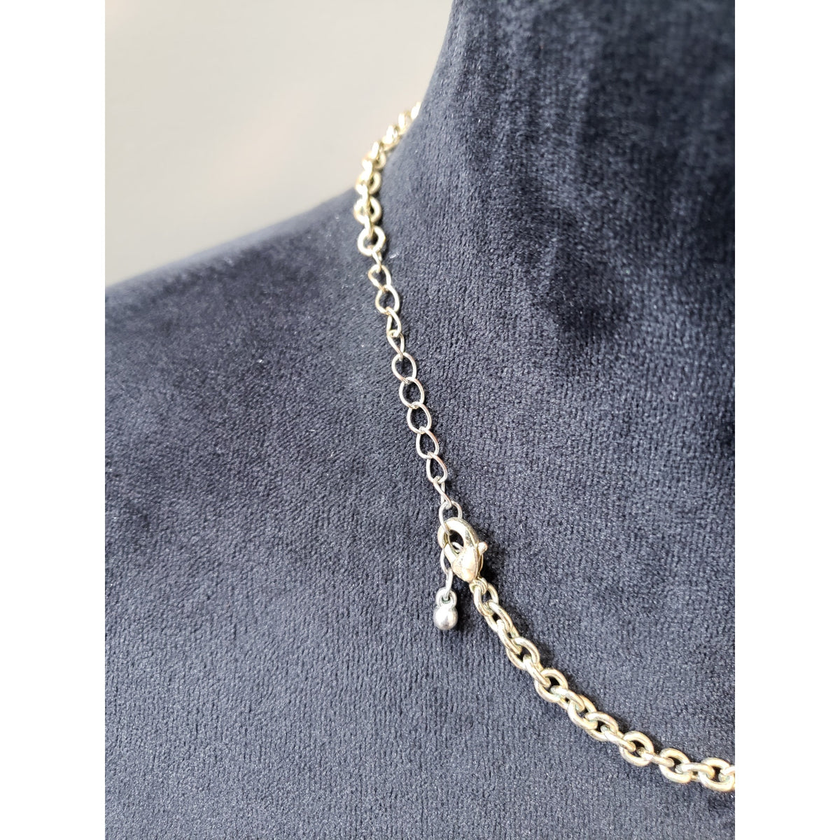Women's Yellow Statement Necklace Faceted Teardrop Gold Chain Lobster Clasp