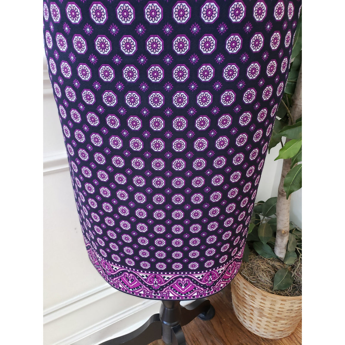 Banana Republic Shift Dress Women Size 10 Purple Medallion Print Career Cocktail