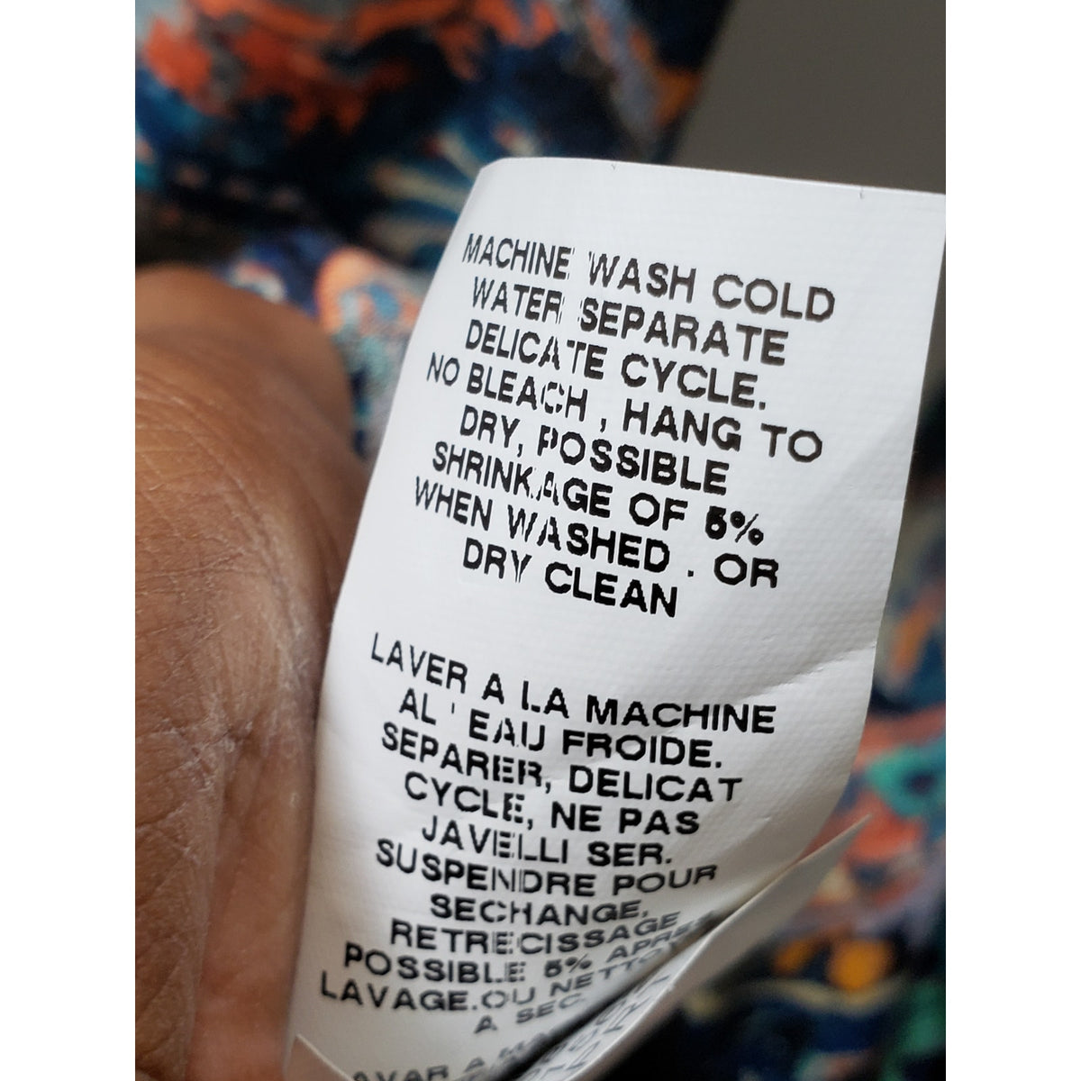 Karen Kane Knee Length Dress Womens Medium Multi Viscose Casual V Neck Back Zip