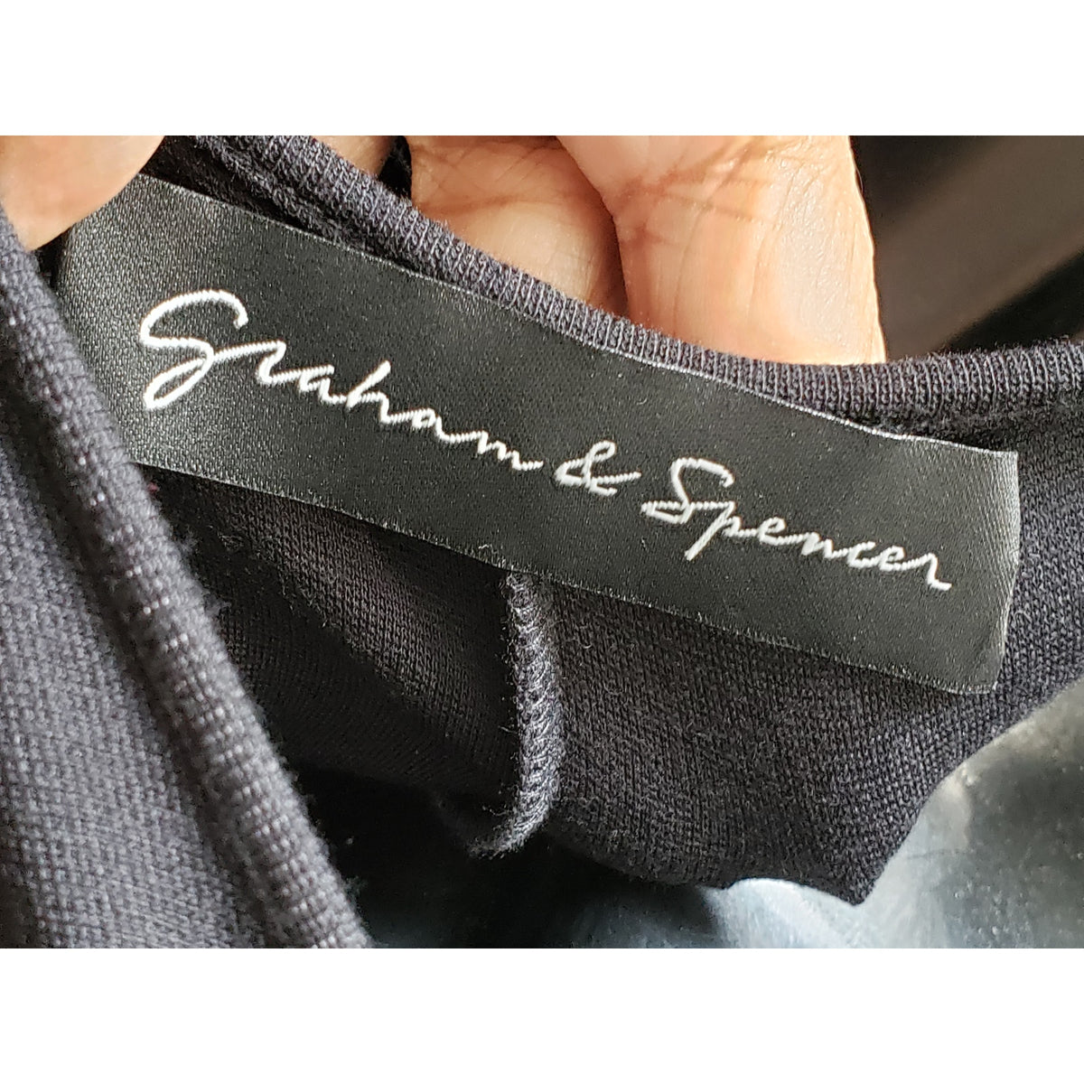 Graham & Spencer Sheath Dress Women's Medium Black & Peach Scoop Neck Racerback