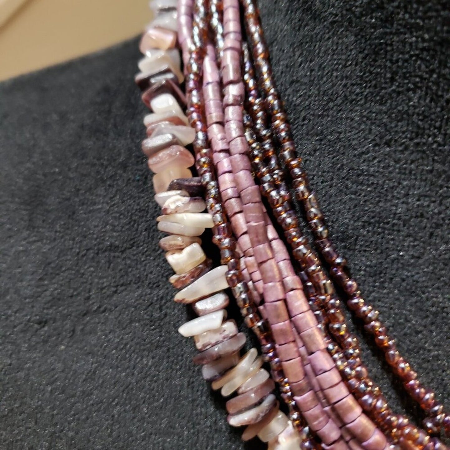 Womens Multicolor Stone Beaded Multiple Layer Necklace Jewelry w/ Lobster Clasp