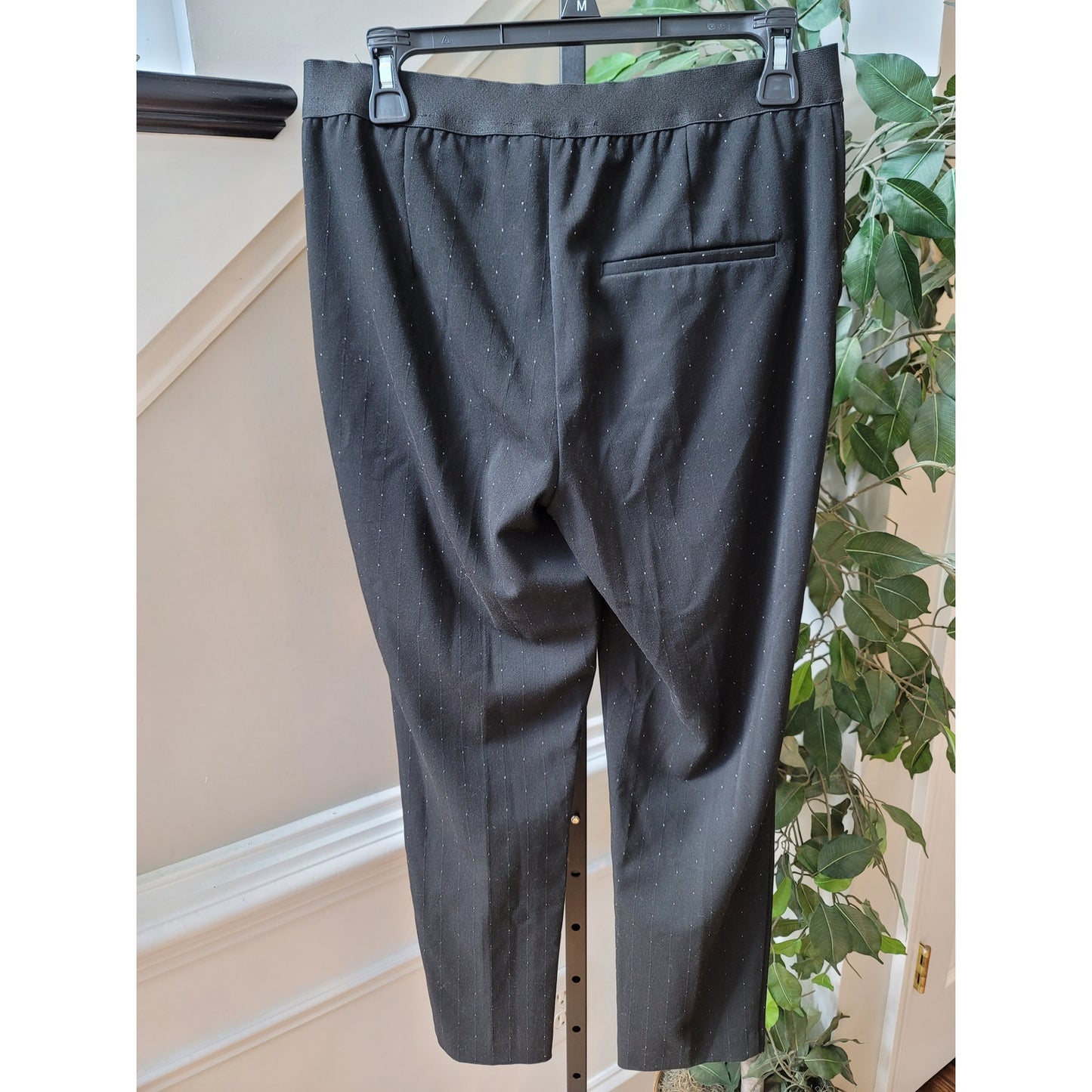 H&M Pants Women's Size Medium Black Stretch Slim Fit Work Trousers