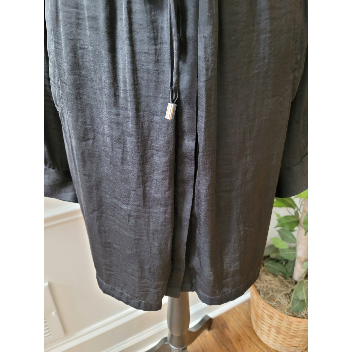 Jennifer Lopez Dress Womens Size XL Black 100% Polyester Long Sleeve with Pocket