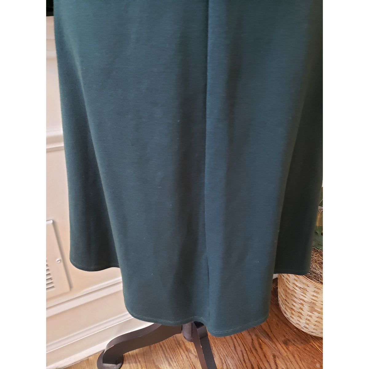 Isabella Oliver Shift Dress Women's Size 4 Olive Stretch Flare Sleeve Round Neck