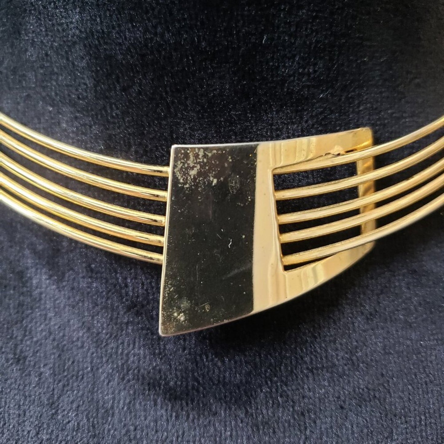 Womens Fashion Gold Tone Statement Tribal Choker Collar Necklace Jewelry