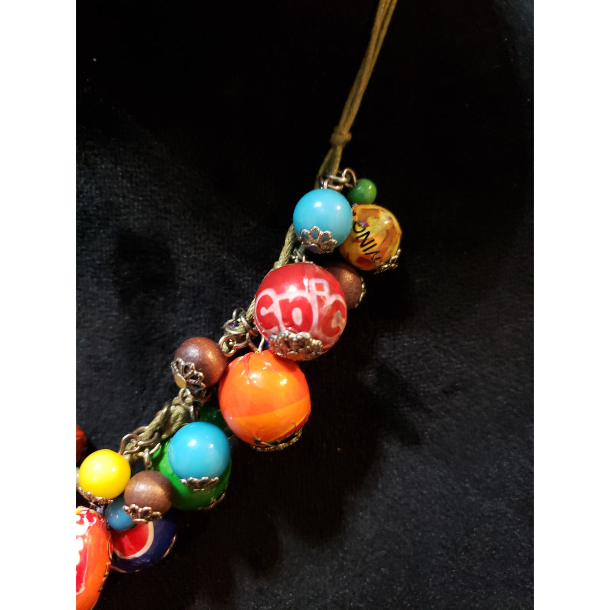 Womens Handcrafted Colorful Ball Beads Cluster Charm Necklace Jewelry w/ Lobster