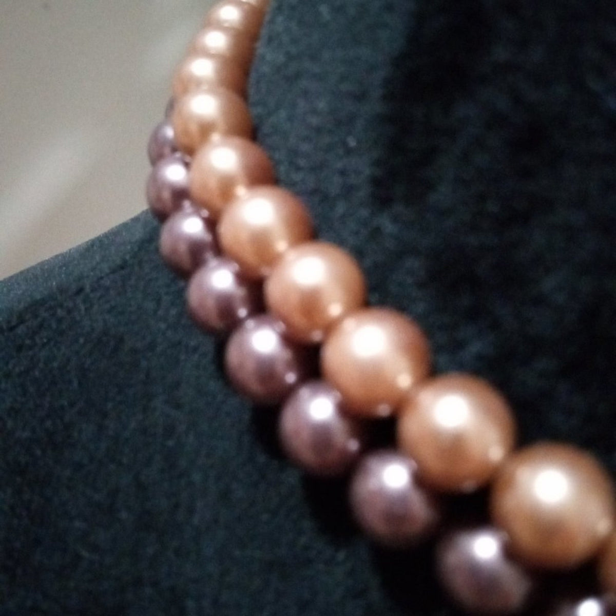 Women's Fashion Double Strand Chunky Freshwater Pearl Beaded Choker Necklace