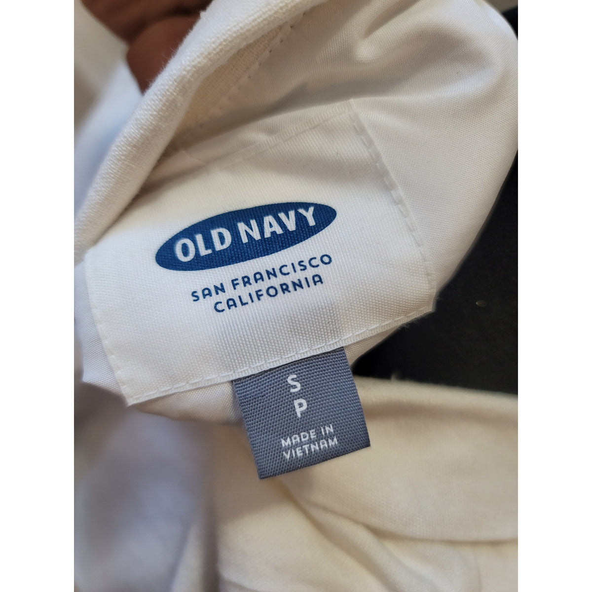 Old Navy Tailored Vest Women's Small White Single Button Front Welt Pockets