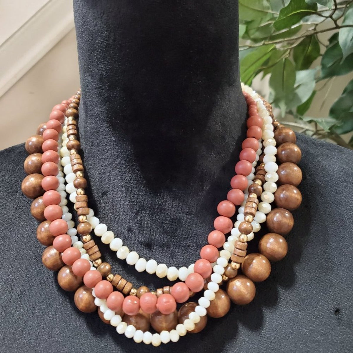 Womens Fashion Multicolor Multilayer Strand Beaded Collar Necklace Jewellery