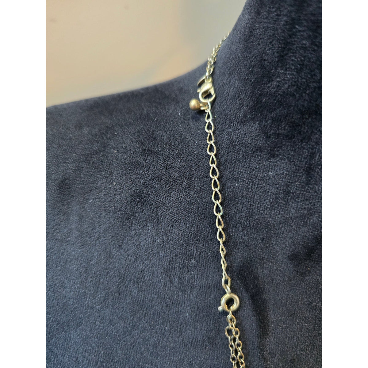 Women's Gold-Tone Blue Filigree 3-Medallion Pendant Necklace with Lobster Clasp