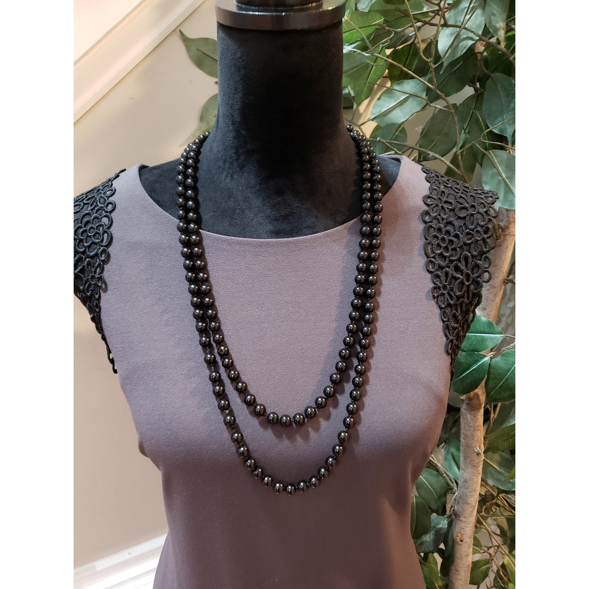 Calvin Klein Bodycon Dress Women 12 Gray Lace Trim Sleeveless Stretch Back Zip