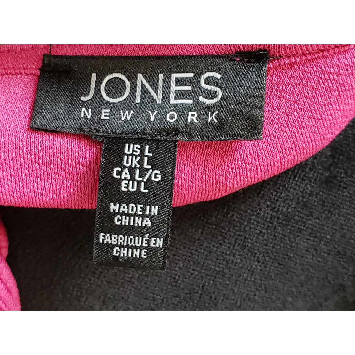 Jones New York Sheath Dress Women's Large Pink Studded Slit Sleeve Round Neck