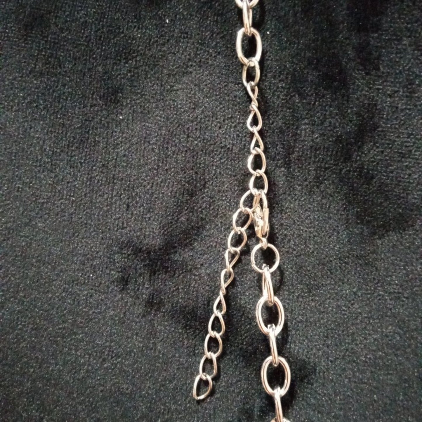 Womens Fashion Long Silver Circles Charm Layering Necklace with Lobster Clasp