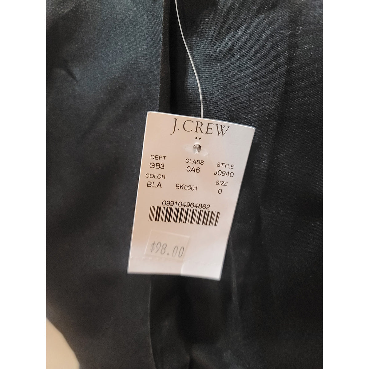 J.Crew Going Out Blazer Women SZ 0 Black Single Button Shawl Collar Besom Pocket