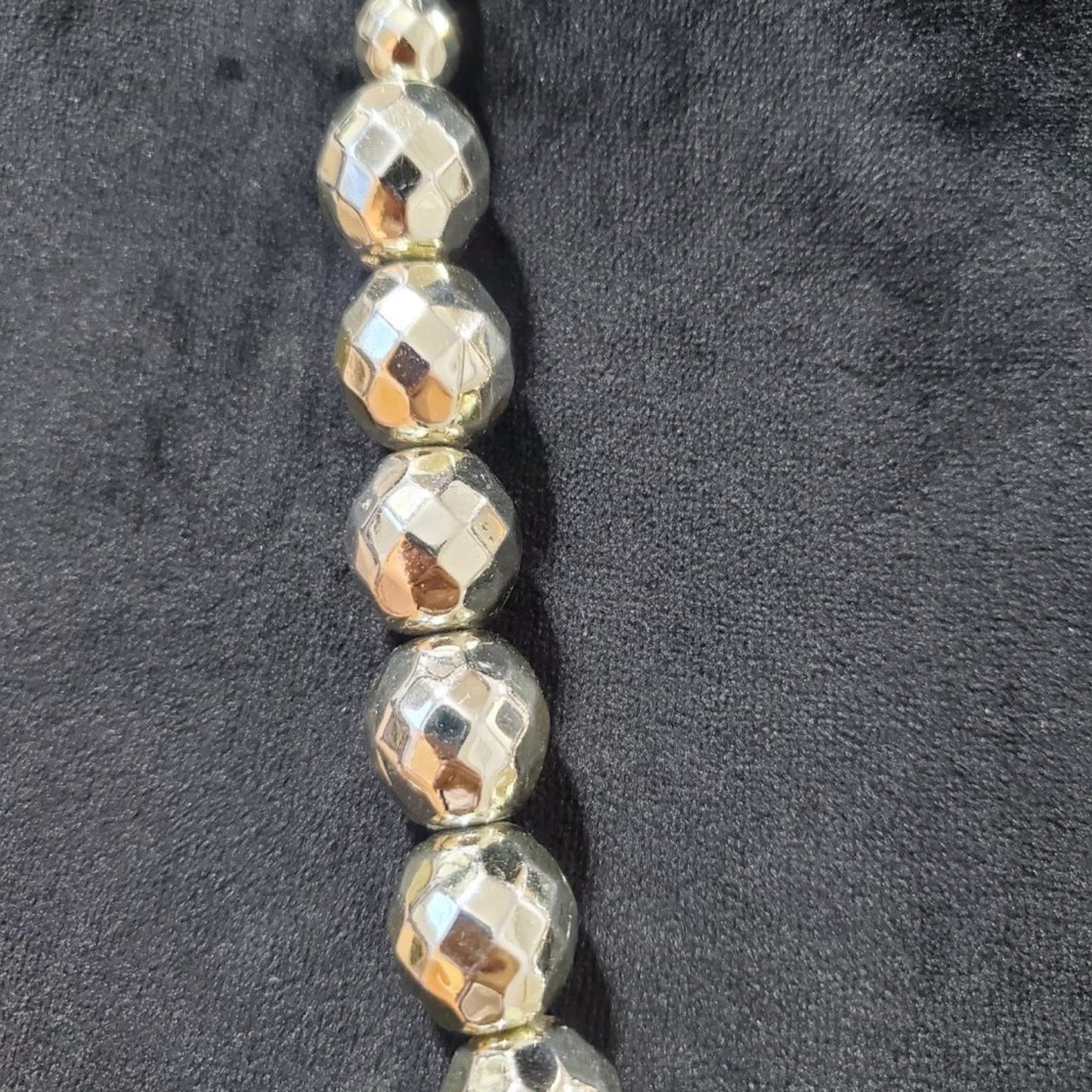 Womens Fashion Silver Disco Ball Beads Collar Long Necklace with Lobster Clasp