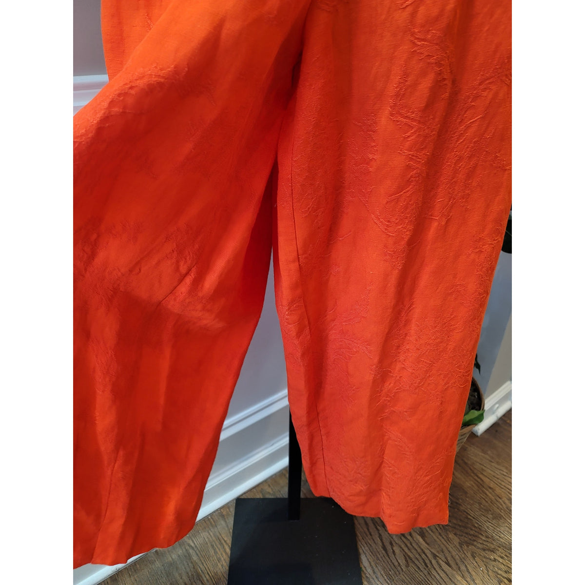 Anthropologie Elevenses Jumpsuit Women's Size US 8 Orange Halter Wide Leg Romper