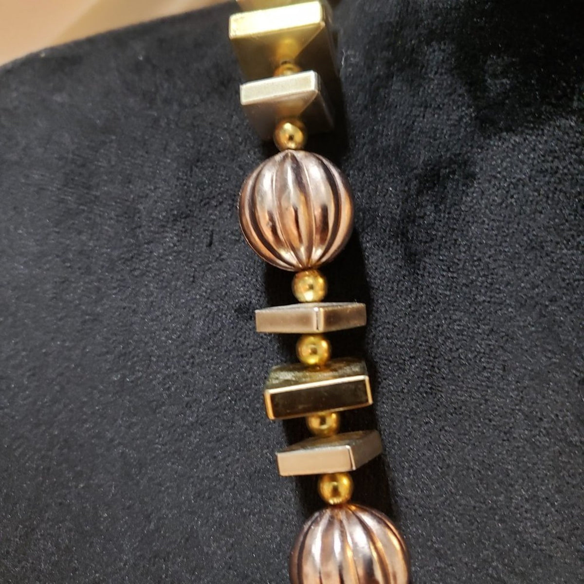 Womens Fashion Gold Tone Chain Various Gemstones Long Collar Necklace Jewelry