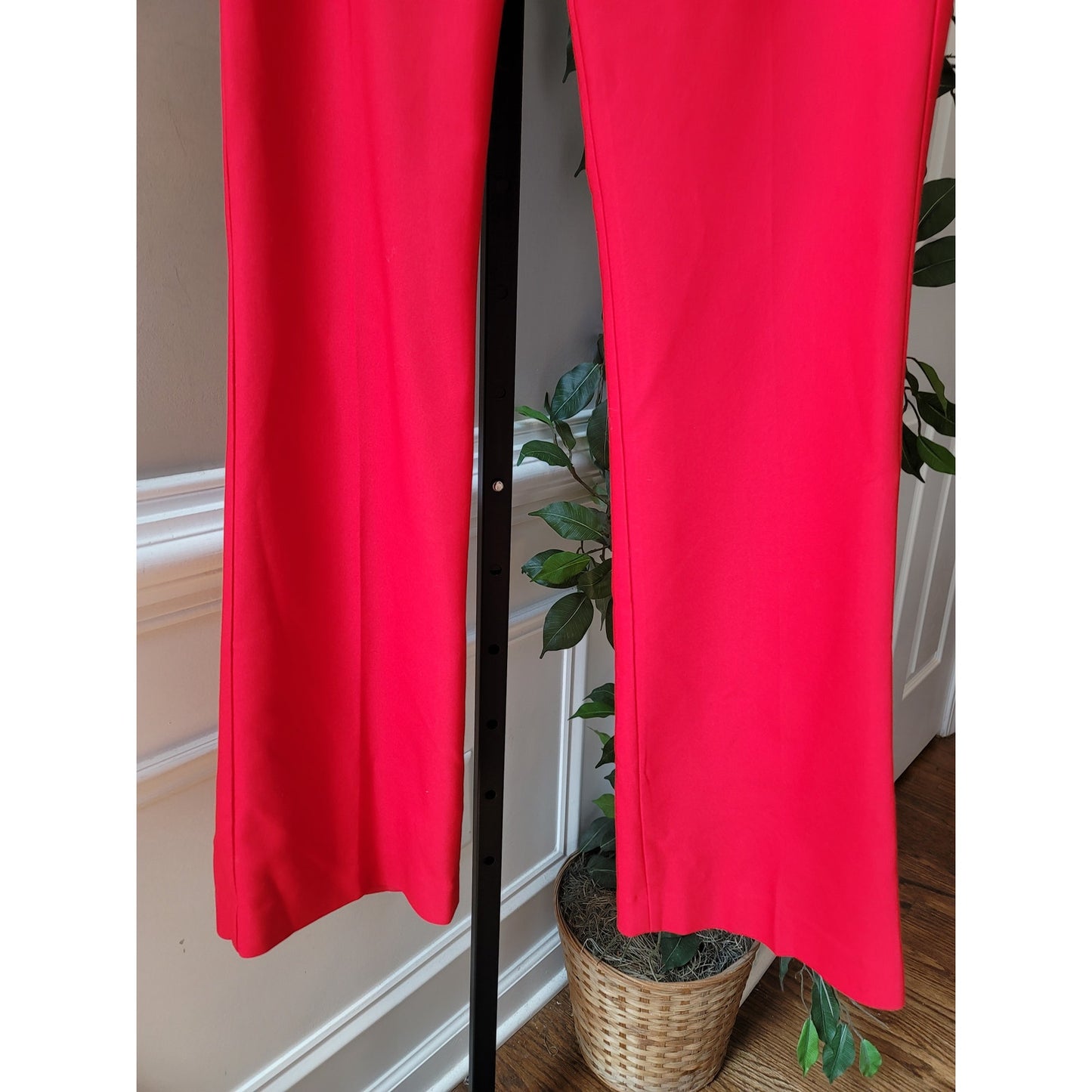 Express Columnist Pants Women's 2R Red Stretch Trousers Slim Fit Work Casual