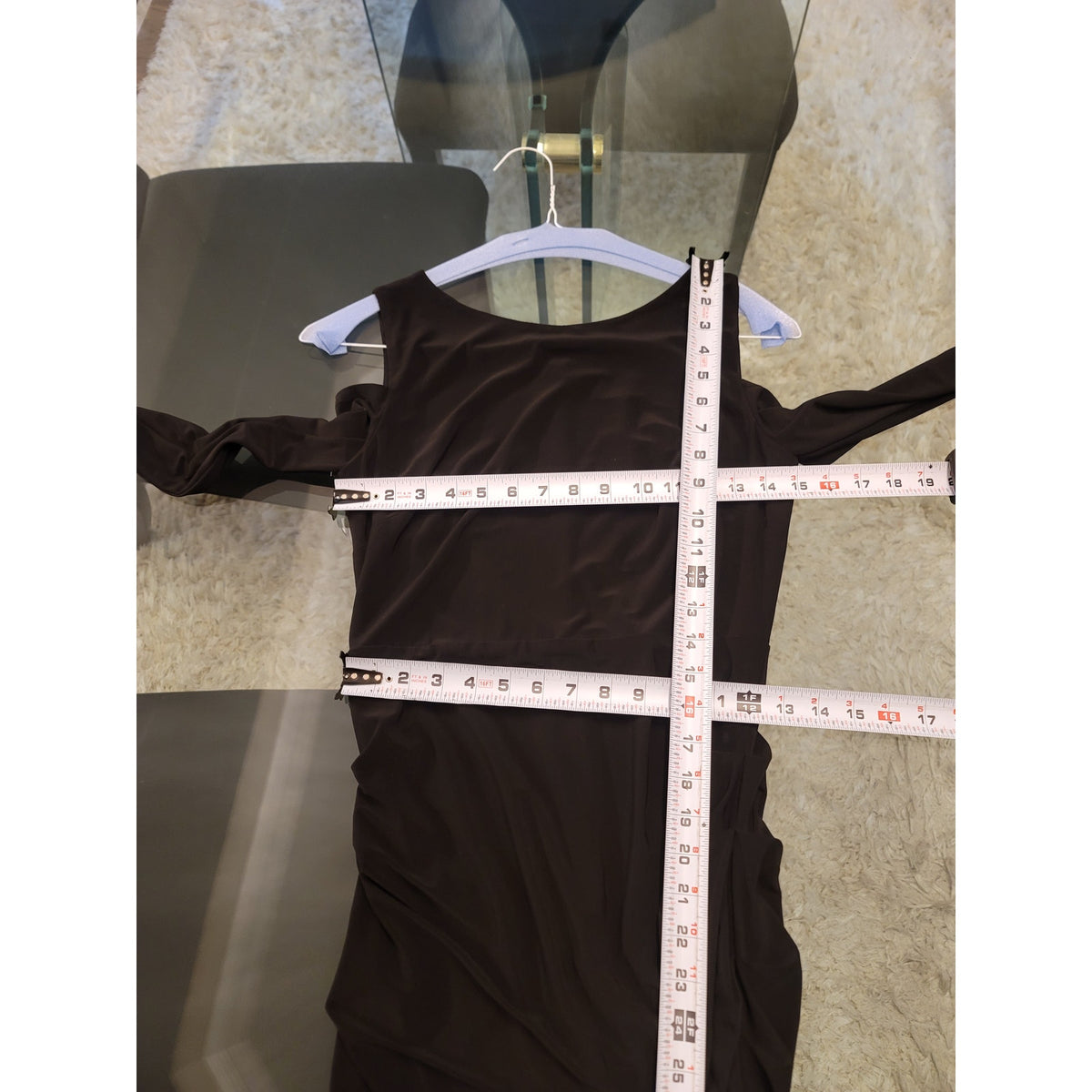 Laundry By Shelli Segal Bodycon Dress Women's 4 Black Polyester Cold Long Sleeve