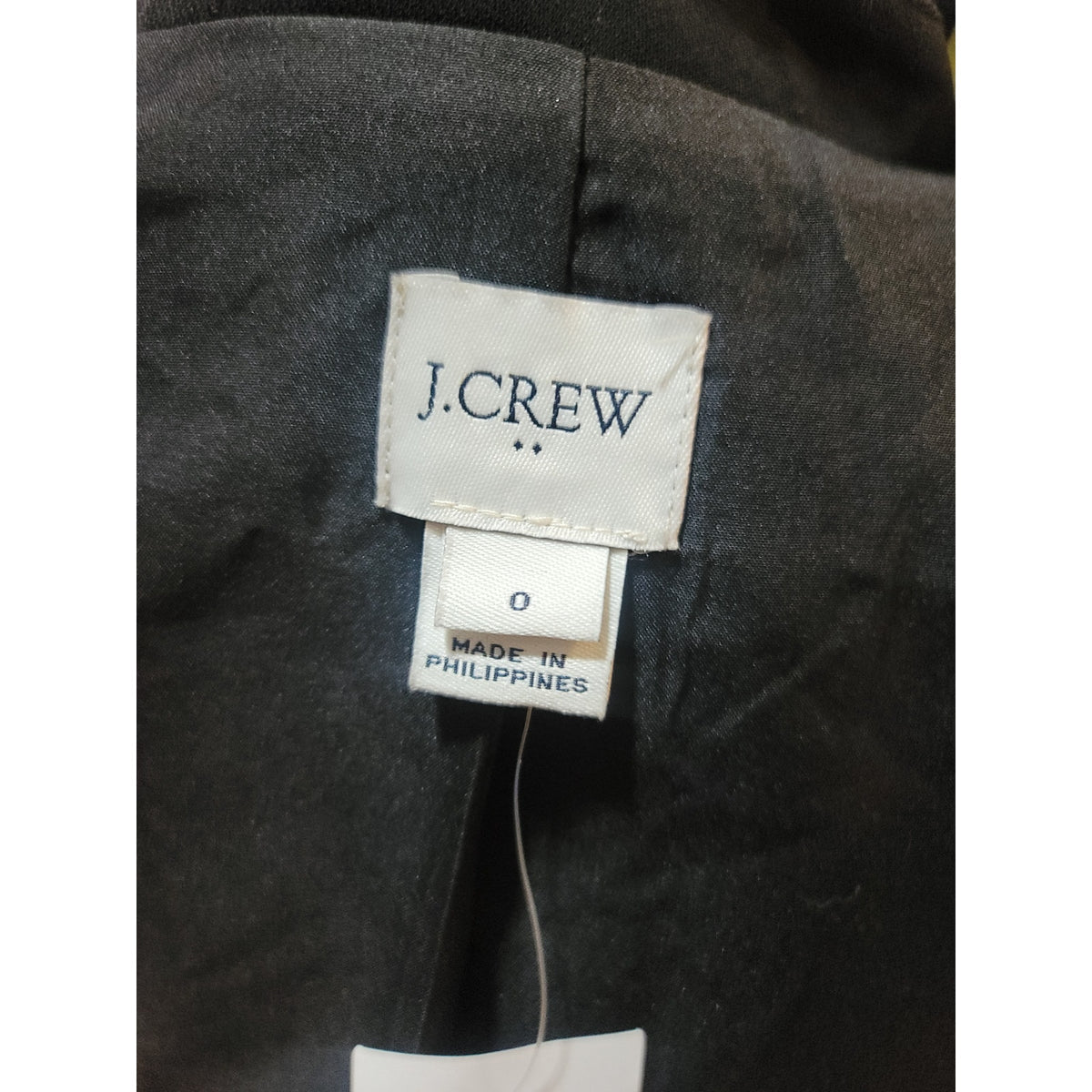J.Crew Going Out Blazer Women SZ 0 Black Single Button Shawl Collar Besom Pocket