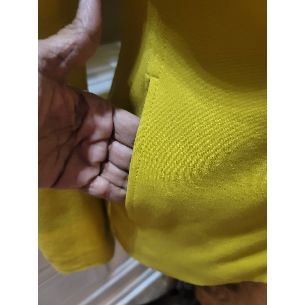 International Concepts Cardigan Jacket Womens SZ XS Yellow Ruffle Long Sleeve