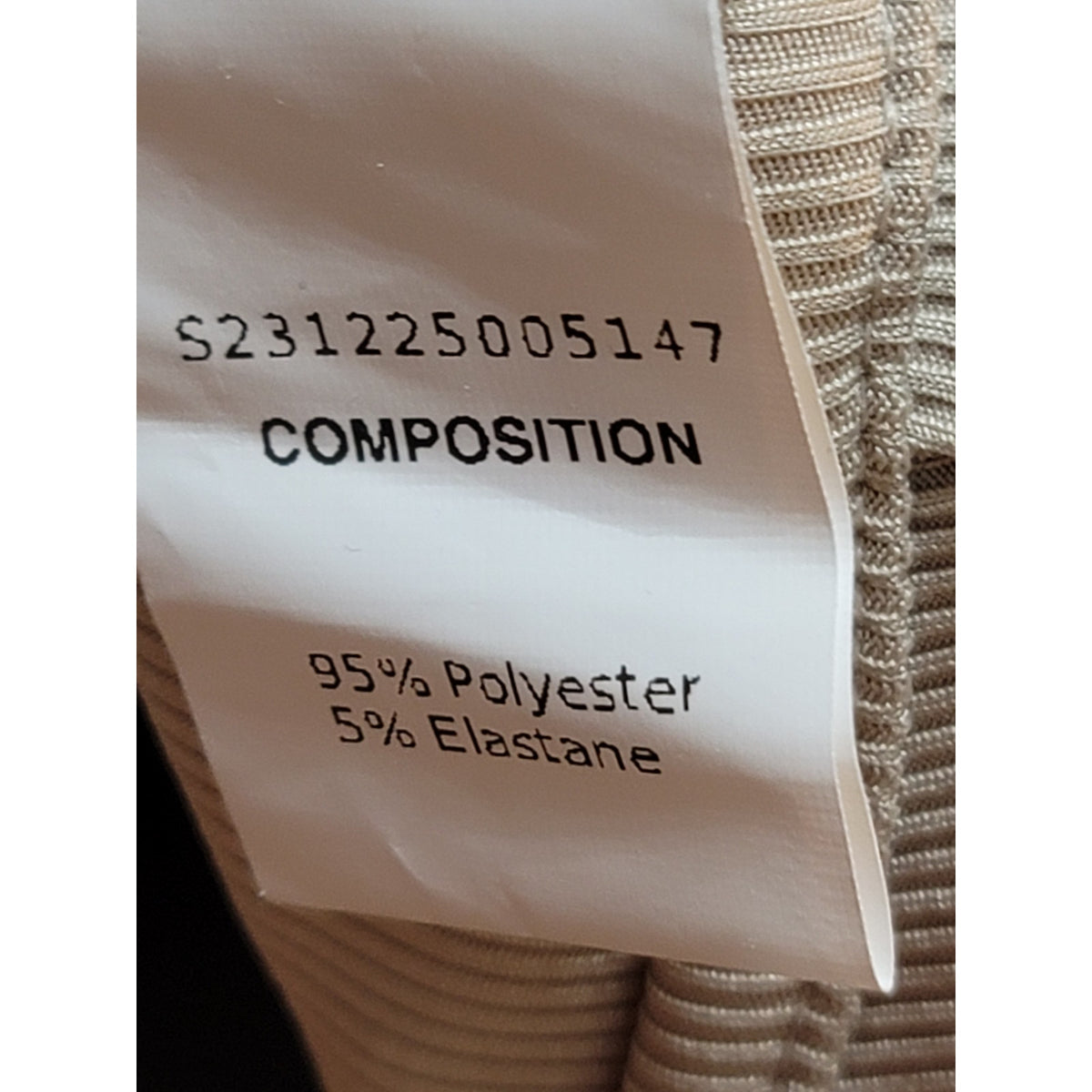 Yozy Bodysuit Set Women's SZ 14 Cream Ribbed Drawstring Scoop Neck Short Sleeve
