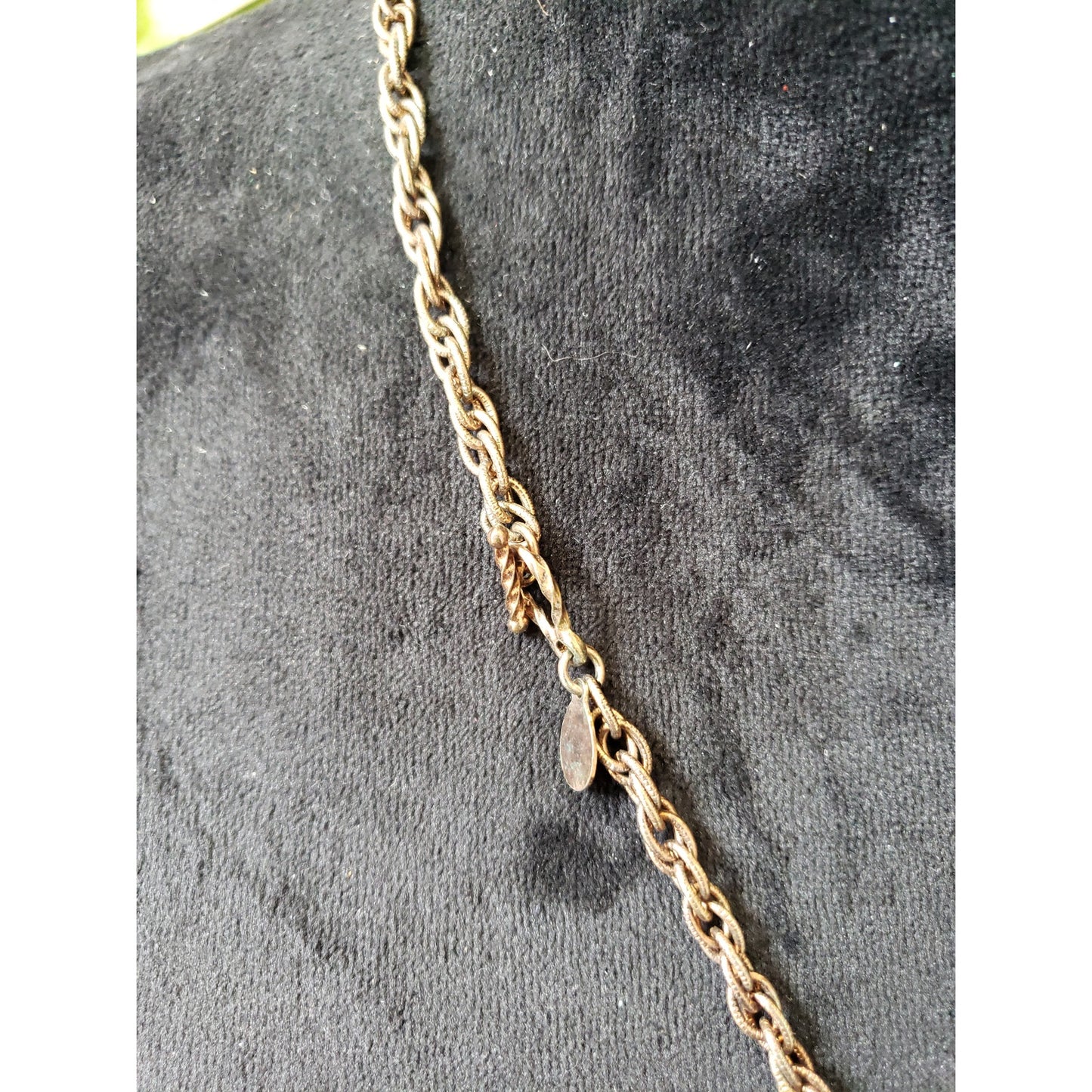 Womens Brushed Copper Heart Textured Love Birds Chains Tassel Pendant Necklace