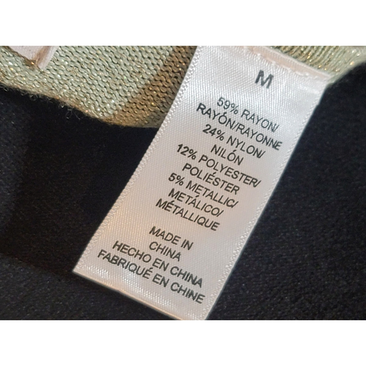 Alfred Dunner Shimmer Sweater Women's Medium Sage Green Embellished Sequin