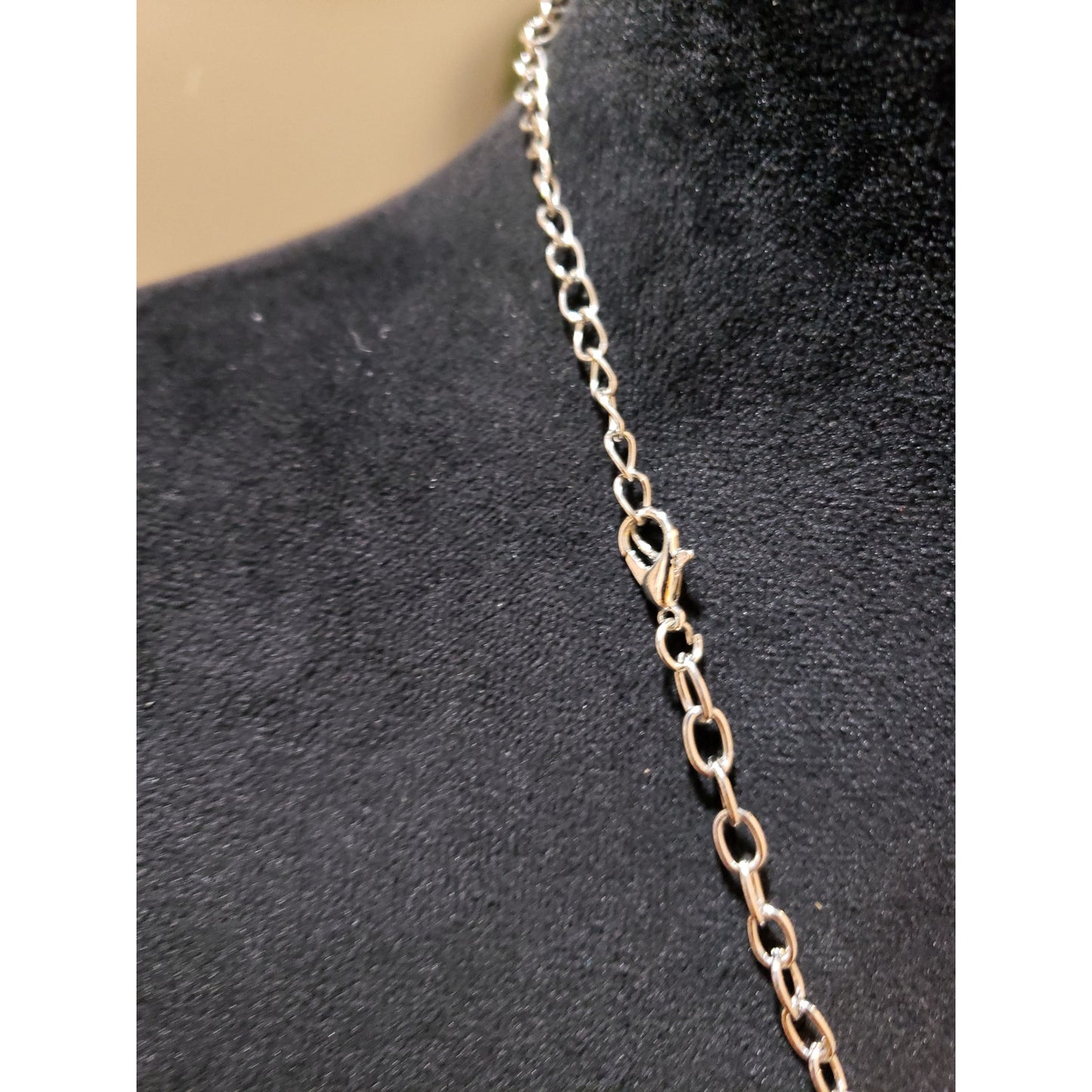 Womens Gold Tone Blue Irregular Teardrop Glass Beads Bib Necklace with Lobster