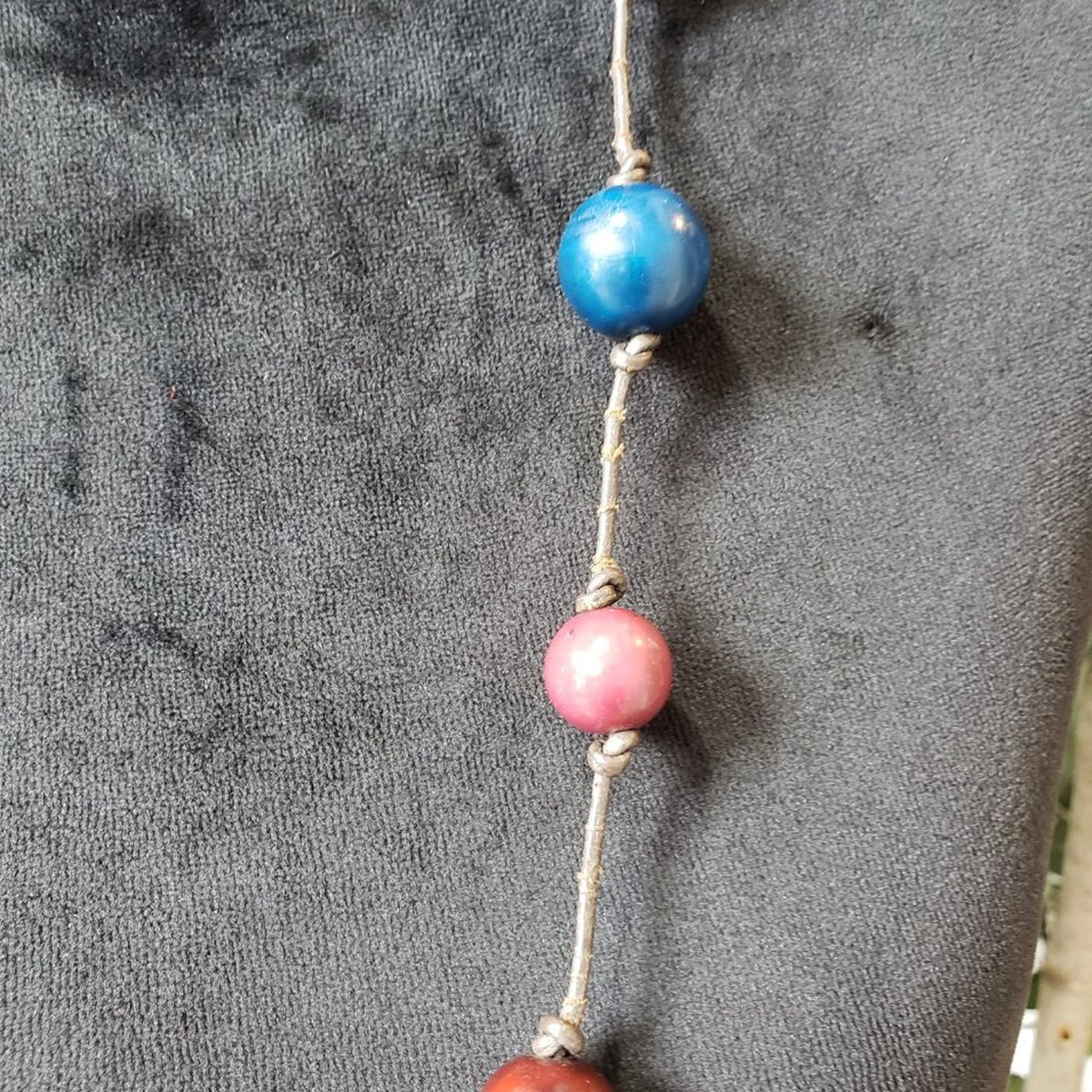 Womens Fashion Multicolor Pearl Beaded Long Necklace Jewelry with Lobster Clasp