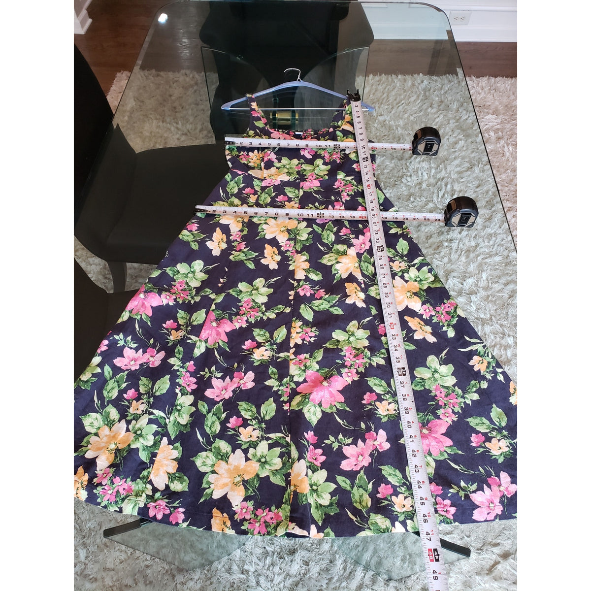 Old Navy Long Maxi Dress Women's Size M Blue Floral Sweetheart Neck Sleeveless