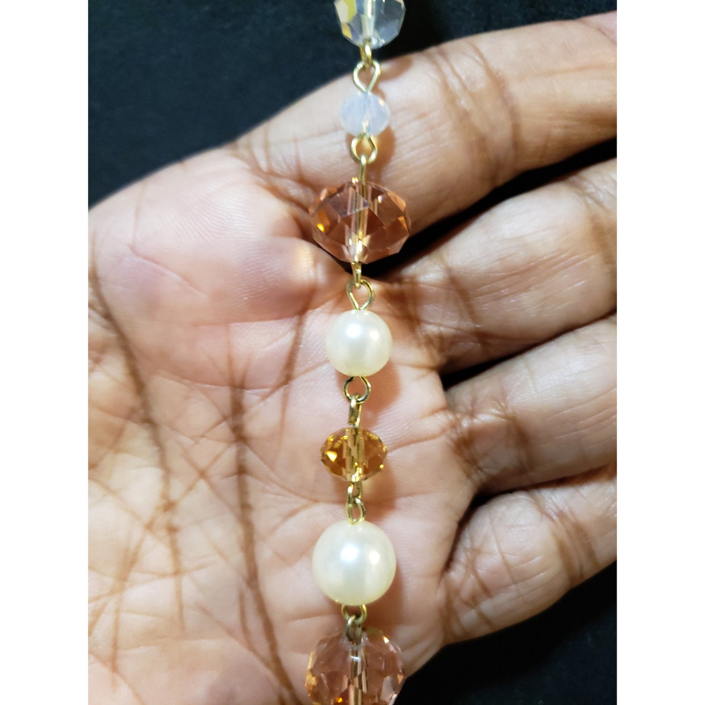 Womens Fashion Multicolored Beaded Statement Long Necklace with Lobster Clasp