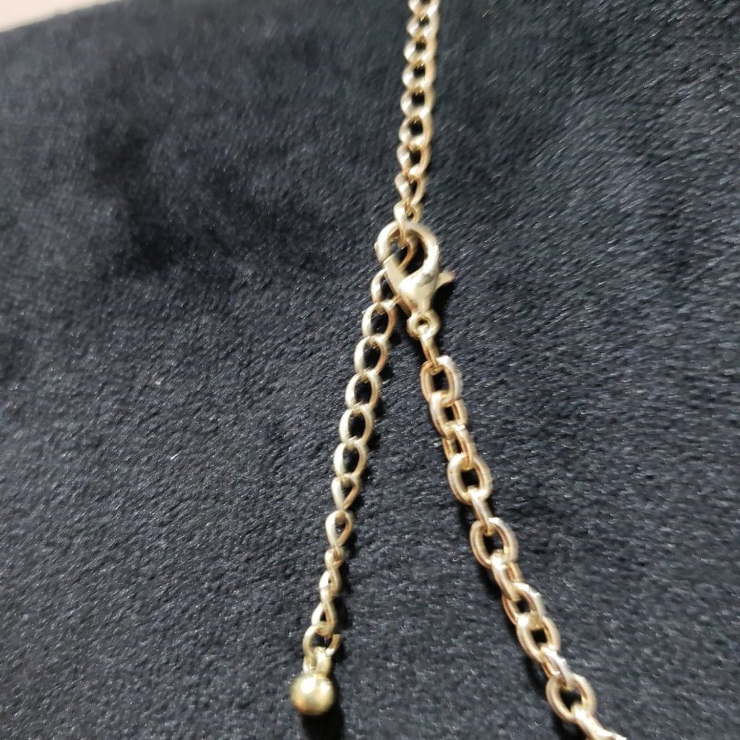 Womens Round Orange Chunky Beaded & Gold Tone Chain Necklace